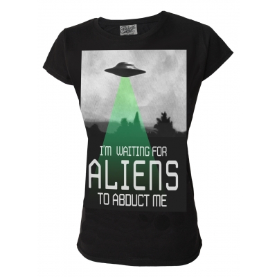 T-Shirt Alien Abduction Vorne Größe M