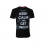 T-Shirt Keep Calm and Get Inked schwarz Print weiss