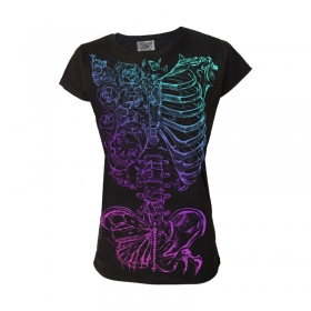T-Shirt Butterfly Skelett UV Damen XL