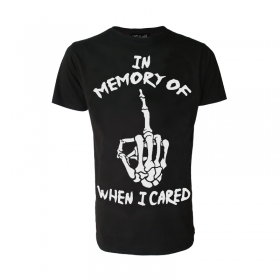 T-Shirt In Memory Of When I Cared Skelett