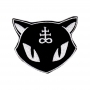 Patch Aufnäher Satanic black Cat schwarze Katze