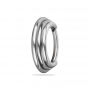 1,2mm Segmentring Clicker Silber Septum 3er Ring